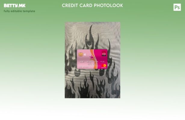 Модерен стил Унгарија MKB банка Mastercard photolook преден шаблон